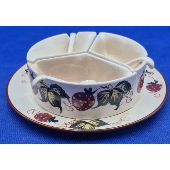 Vintage Fred Roberts Strawberry Jelly Jam Condiment Set 8 Pieces Japan - Picture 6 of 16